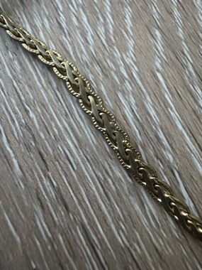 14KGF rope chain necklace with braided style